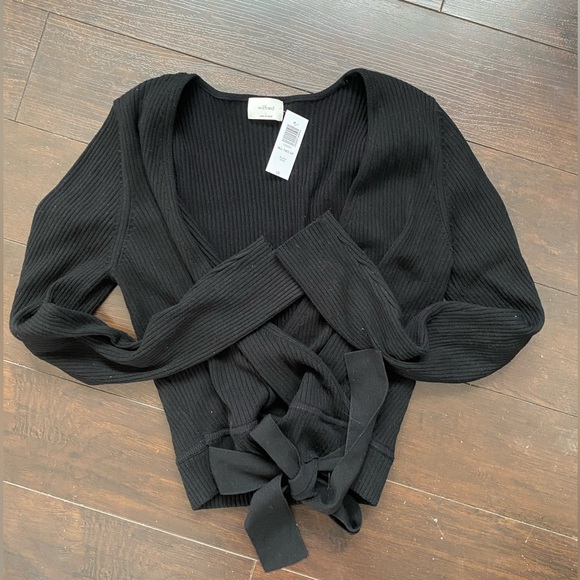 BNWT Aritzia All tied up long sleeve sweater L - Picture 3 of 4